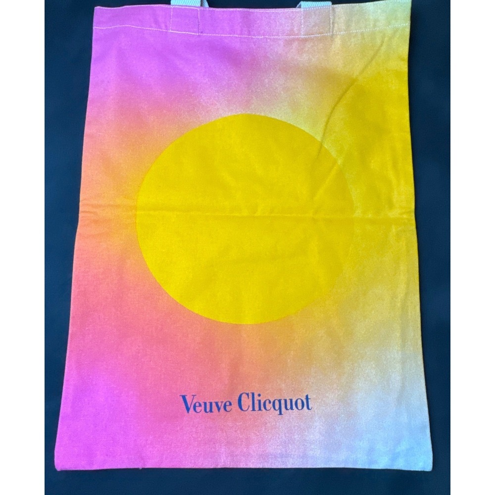 Veuve Clicquot Tote Bag Pink Yellow Ombre 250 Years Anniversary Canvas Shopper